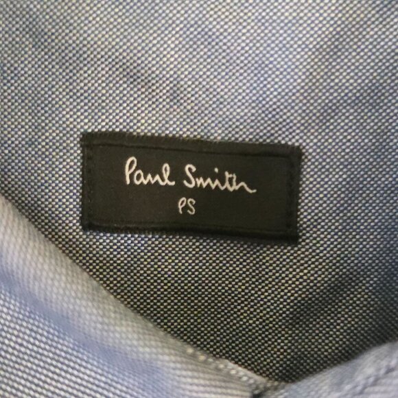 Paul Smith PS Tonic Contrast Blue Pink Sustainable Cotton Shirt Size L - Picture 3 of 6
